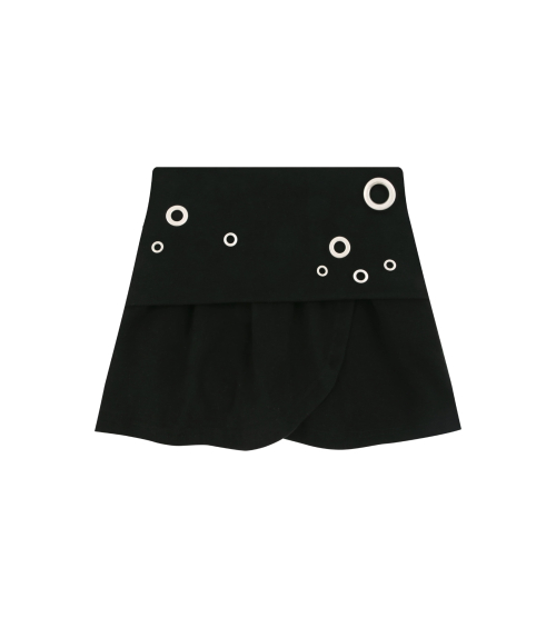 Eyelet 2 - Way Wrap Skirt (Black)