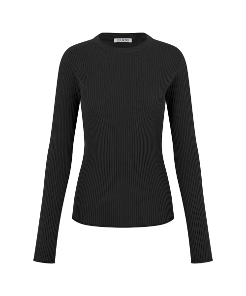 SHEER RIBBED TOP IN TENCEL (3COLORS)
