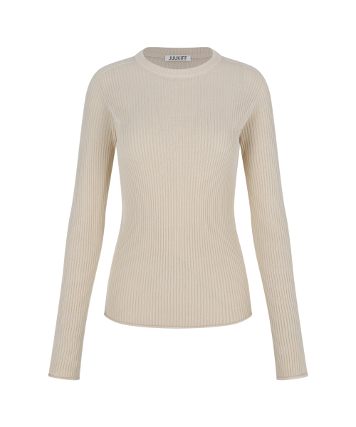 SHEER RIBBED TOP IN TENCEL (3COLORS)