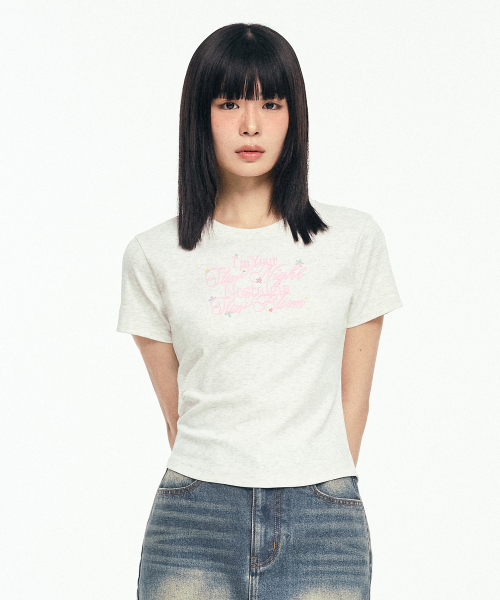 W 노스텔지어 타이포 베이비 티셔츠_라이트그레이