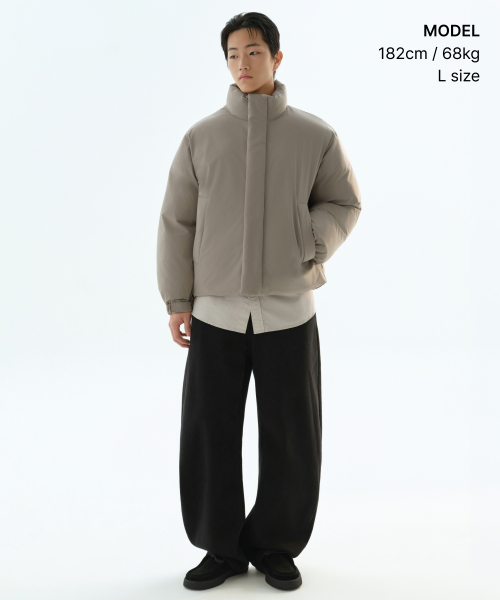 데일리 푸퍼 미니멀 숏 패딩 재킷