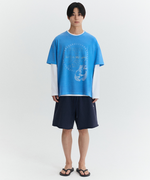 ROCKYSTAR VINTAGE OVERSIZED T-SHIRT / BLUE