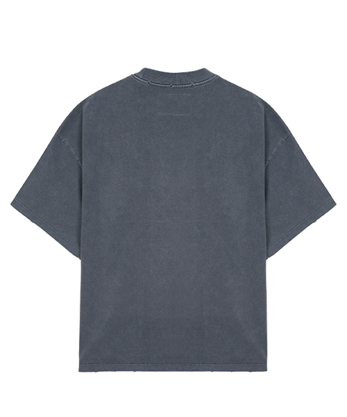 MÉ VINTAGE HEART OVERSIZED T-SHIRT / NAVY