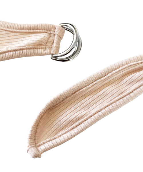 Adjustable Ribbed Halter Sleeveless (Pale Pink)