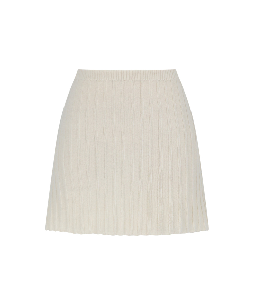 SIDE SLIT SKORT IN PROTEIN MIXED COTTON