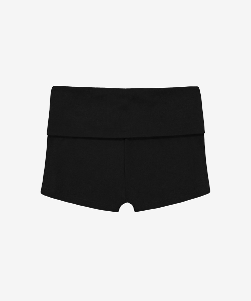 Blush Fold Slim Short Pants_Black