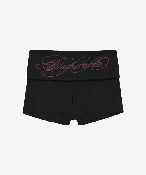 Blush Fold Slim Short Pants_Black