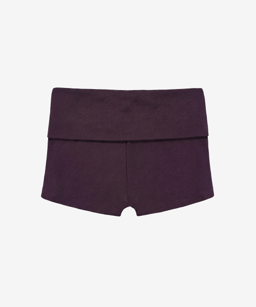 Blush Fold Slim Short Pants_Purple