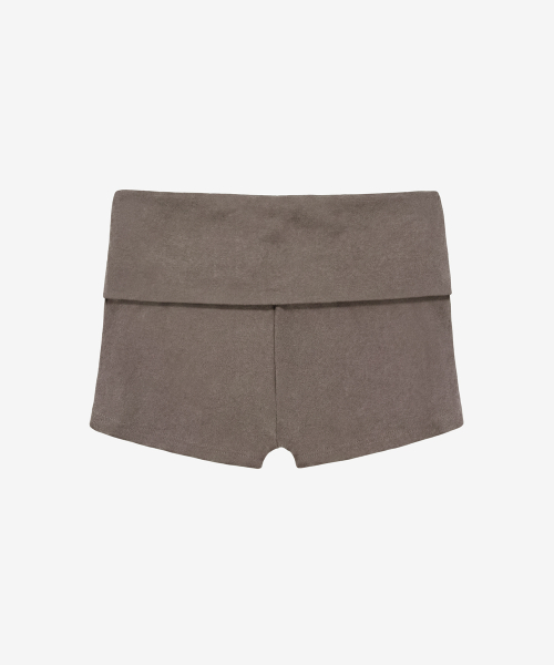 Blush Fold Slim Short Pants_Beige