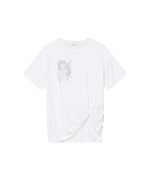 Hannah fairy twist short sleeve WHITE