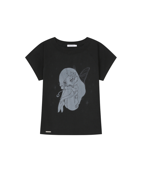 Hannah fairy raglan short sleeve BLACK