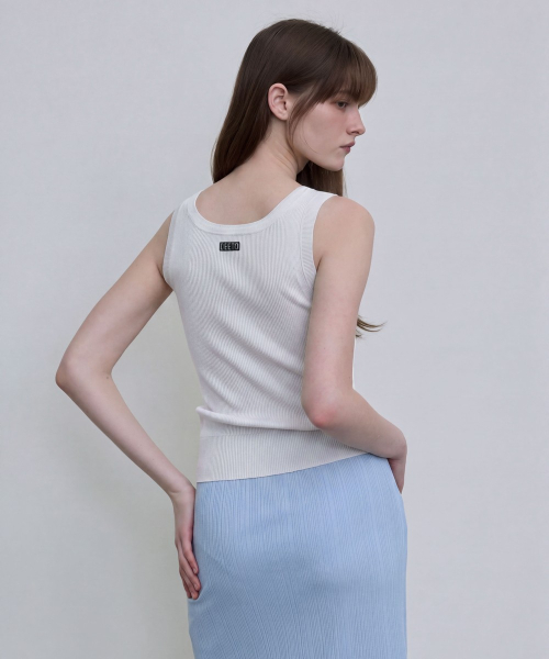 Basic Ribbed Tank Top [WHITE]