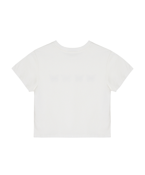 MINI BUTTERFLY GRAPHIC TOP_WHITE