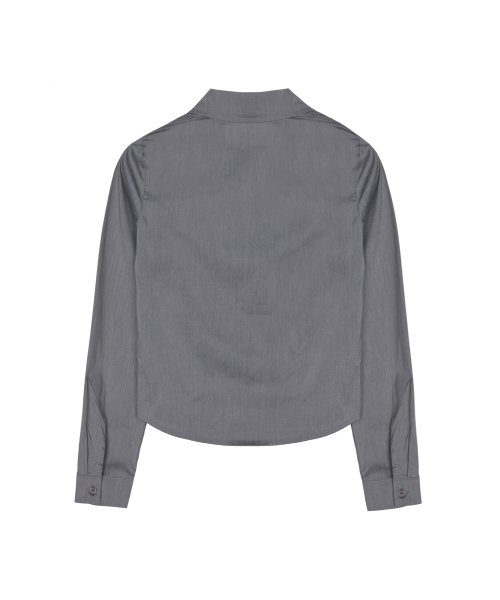 NICOLE SLIM FIT SHIRT_CHARCOAL