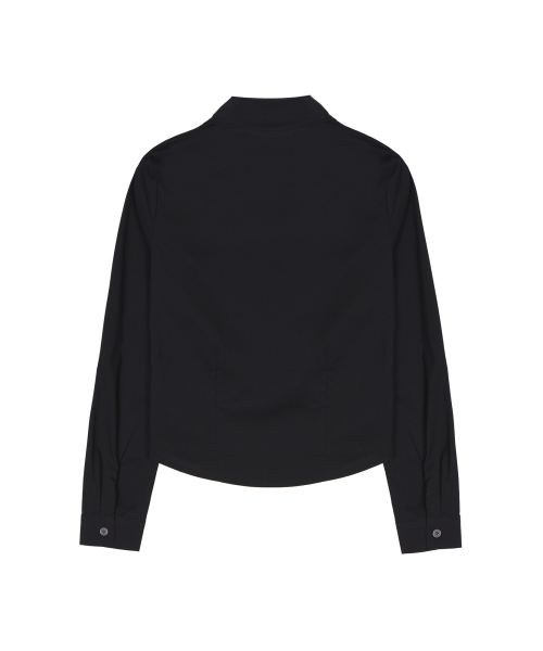 NICOLE SLIM FIT SHIRT_BLACK
