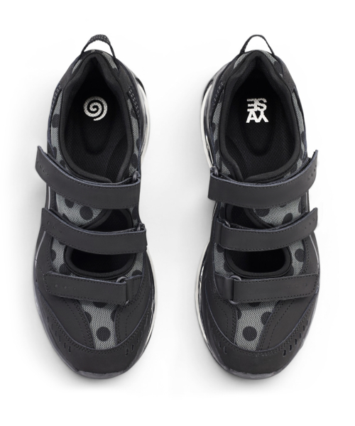 Songe Songe X Yase 3-Strap Airsole Mary Jane Dot Grey