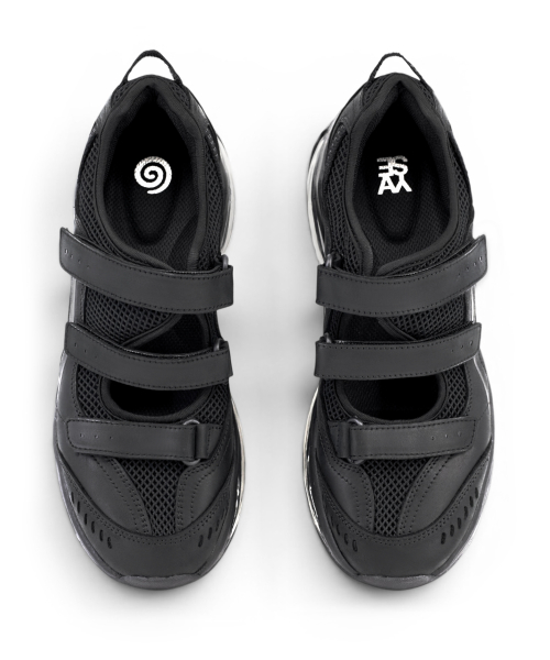 Songe Songe X Yase 3-Strap Airsole Mary Jane Black