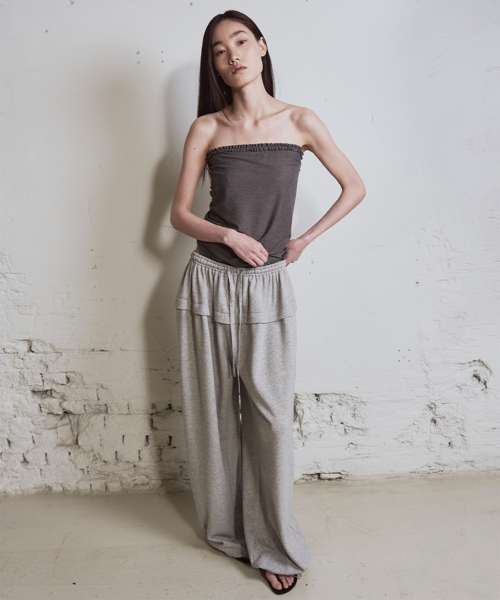 Layered Wide Sweat Pants_2color