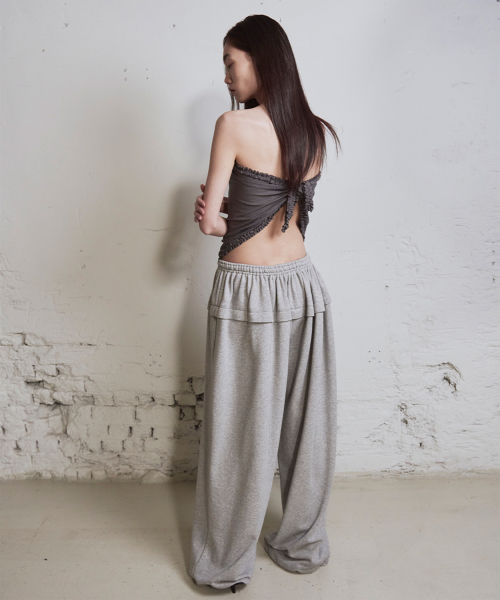 Layered Wide Sweat Pants_2color