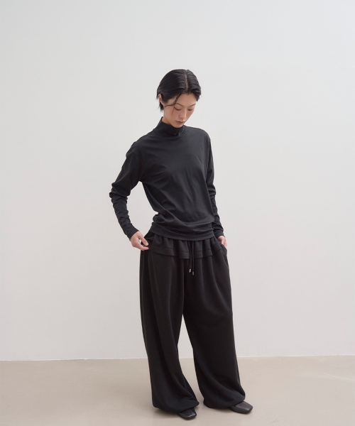 Layered Wide Sweat Pants_2color
