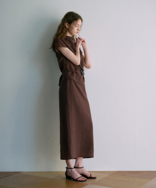 Linkle Sheer H-Line Maxi Skirt[LMBFSPSK413]-2color