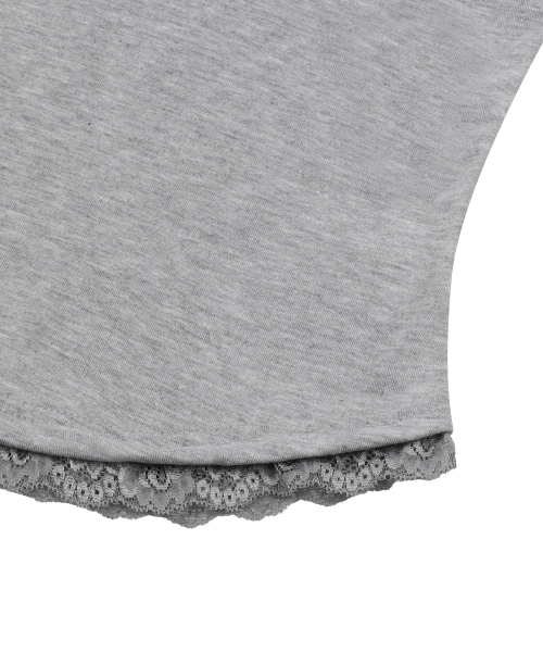 ASEN LACE SLIM HOOD SLEEVELESS (4COLOR)