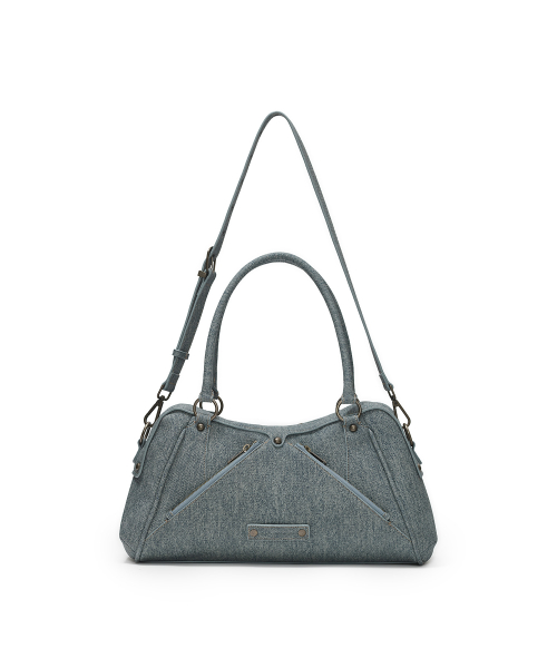 FAUX LEATHER M.O.S BAG, DENIM