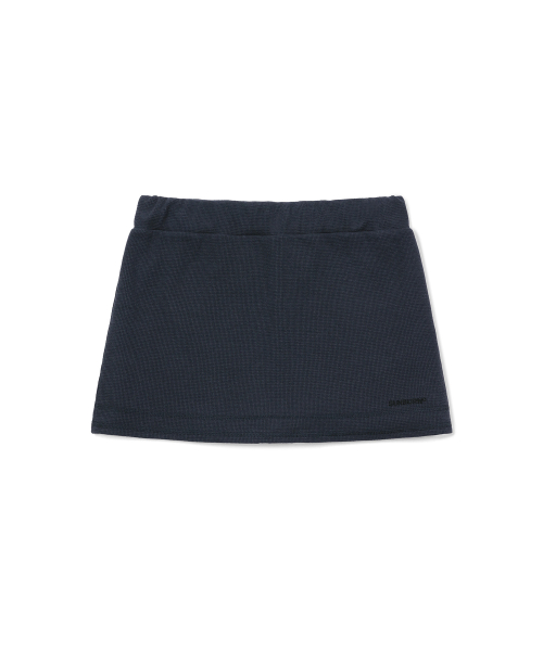 WAFFLE BASIC MINI SKIRT, NAVY