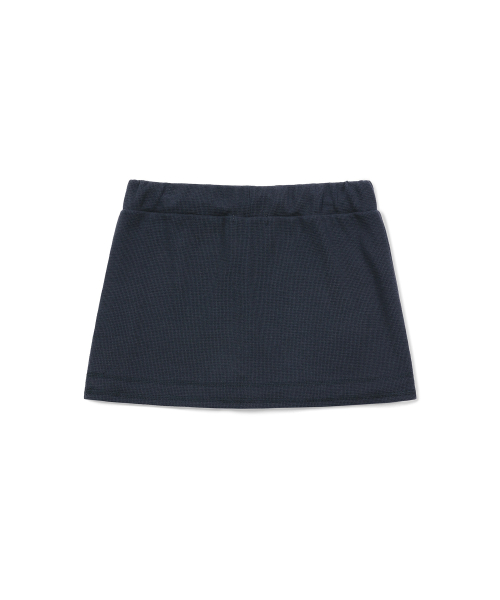WAFFLE BASIC MINI SKIRT, NAVY