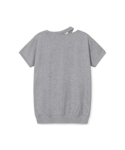FRUITS SLIT T-SHIRT, MELANGE GRAY