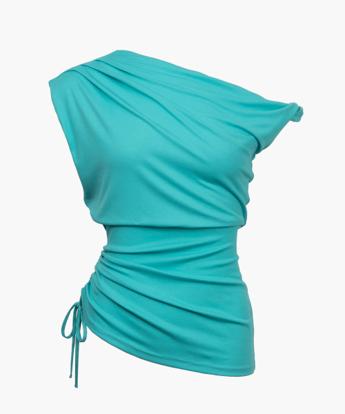 Twist Strap Shirring Top Mint