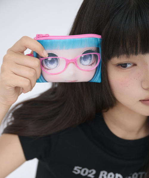 CAT GIRL CARD WALLET - MINT