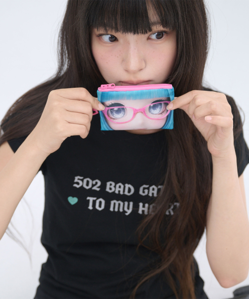 CAT GIRL CARD WALLET - MINT