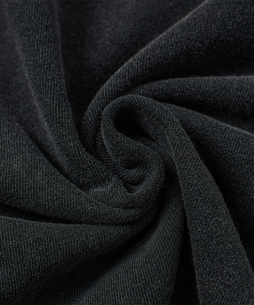 CONTRAST LAYERED ROLL-UP T-SHIRT_PIGMENT CHARCOAL