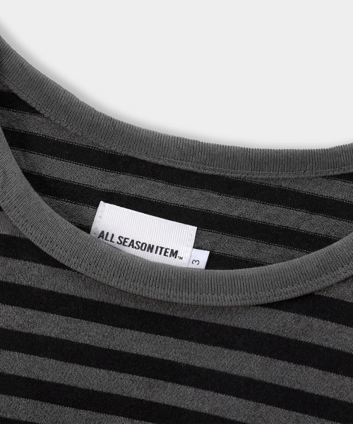 BORDER STRIPE RINGER T-SHIRT_3 COLOR