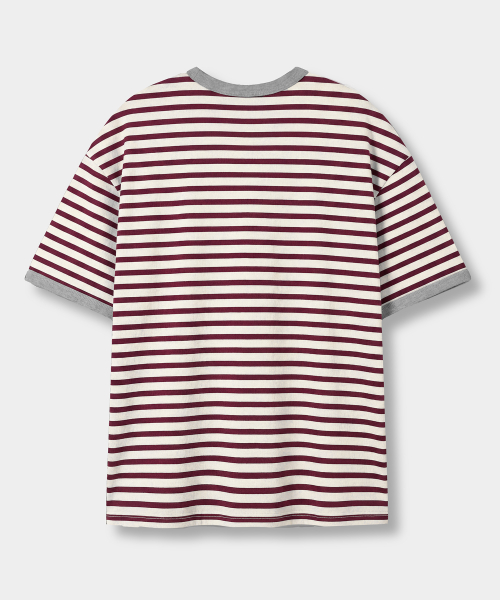 BORDER STRIPE RINGER T-SHIRT_3 COLOR