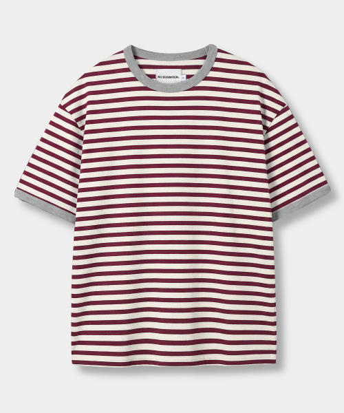 BORDER STRIPE RINGER T-SHIRT_3 COLOR