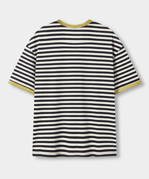 BORDER STRIPE RINGER T-SHIRT_3 COLOR