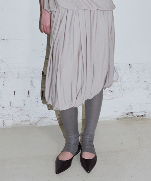 Pleated Balloon Skirt_2color