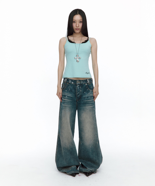 Silver Painting Denim