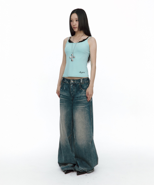 Silver Painting Denim