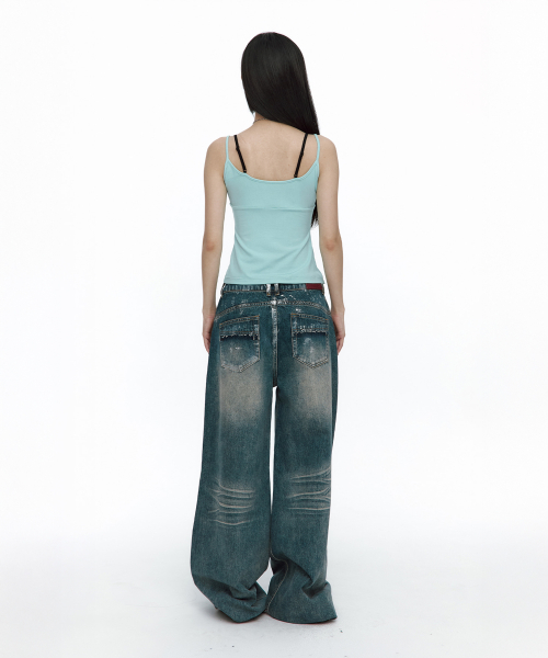 Silver Painting Denim