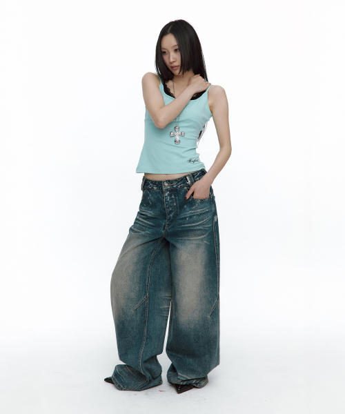 Silver Painting Denim