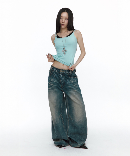 Silver Painting Denim