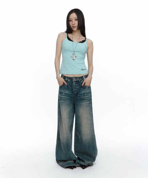 Silver Painting Denim