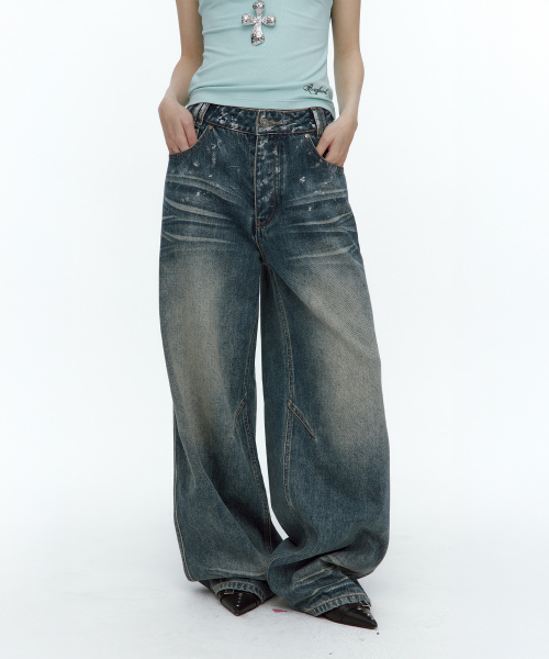 Silver Painting Denim