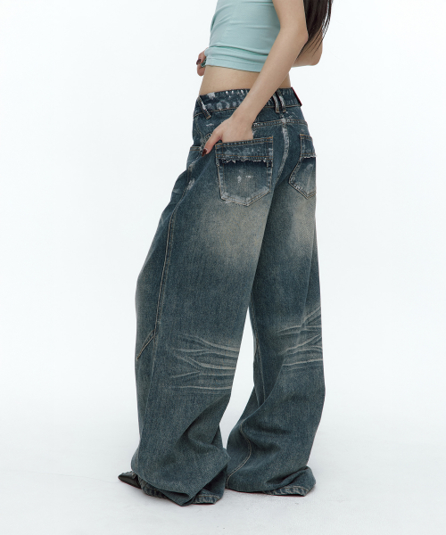 Silver Painting Denim