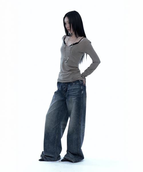 Silver Painting Denim