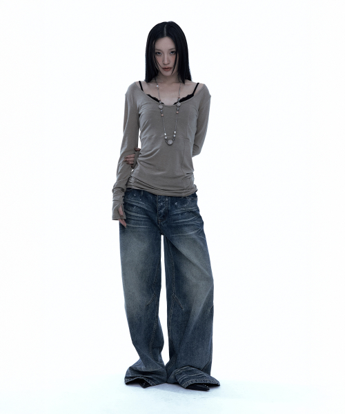 Silver Painting Denim