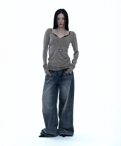 Silver Painting Denim